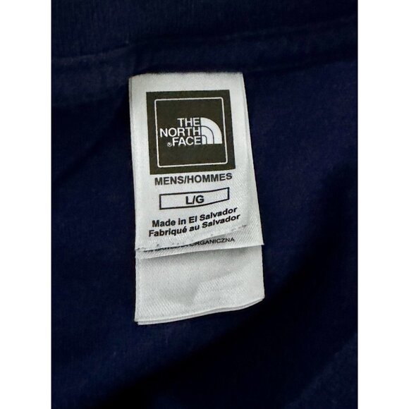 The North Face Mens L/G Blue T-Shirt 94% Cotton 6% Organic - Picture 3 of 5